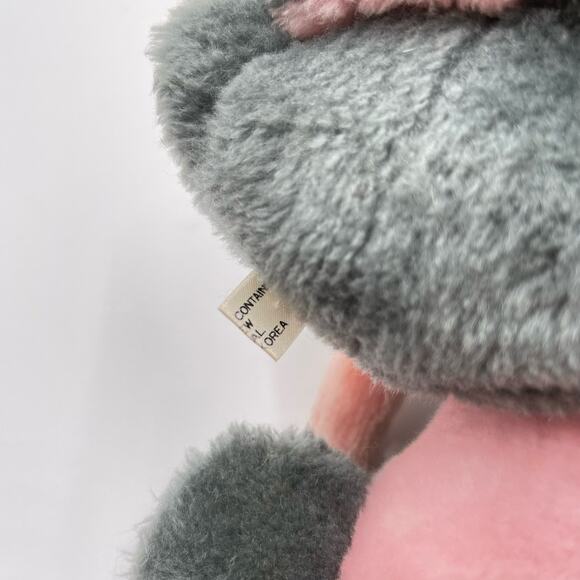 Vintage Musical Gray Momma Mouse Holding Baby Wind Up Lullabye Korea Plush - Picture 10 of 12